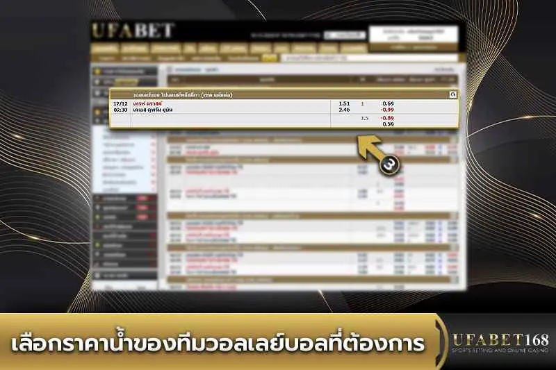 เลือกราคาน้ำของทีมวอลเลย์บอล