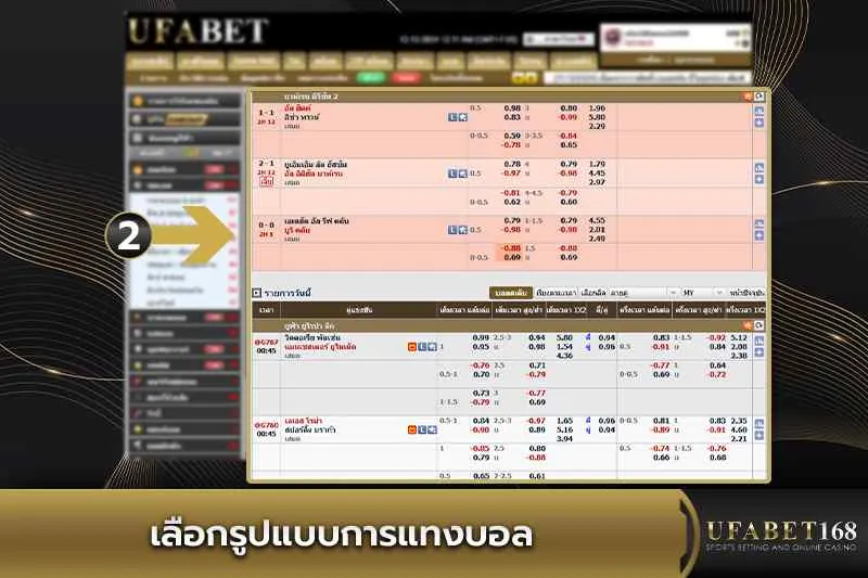 เลือกรูปแบบการแทงบอล